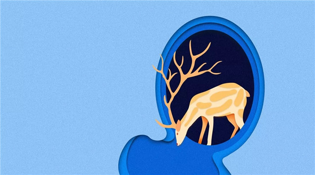 PS制作剪纸风格的优雅麋鹿图文教程