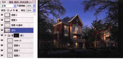 欧式风格建筑效果图制作——后期处理教程