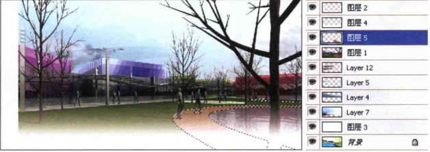 写意建筑风格如何表现——调整地面教程