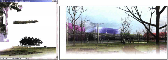 写意建筑风格如何表现——调整地面教程