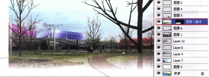 写意建筑风格如何表现——调整地面教程