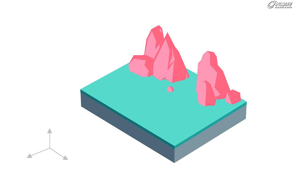 【原创】悬浮森林！AI绘制3D矢量风格插画