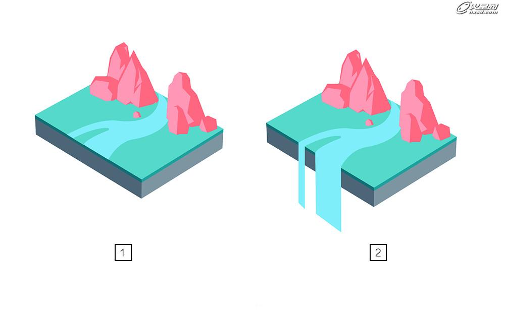 【原创】悬浮森林！AI绘制3D矢量风格插画