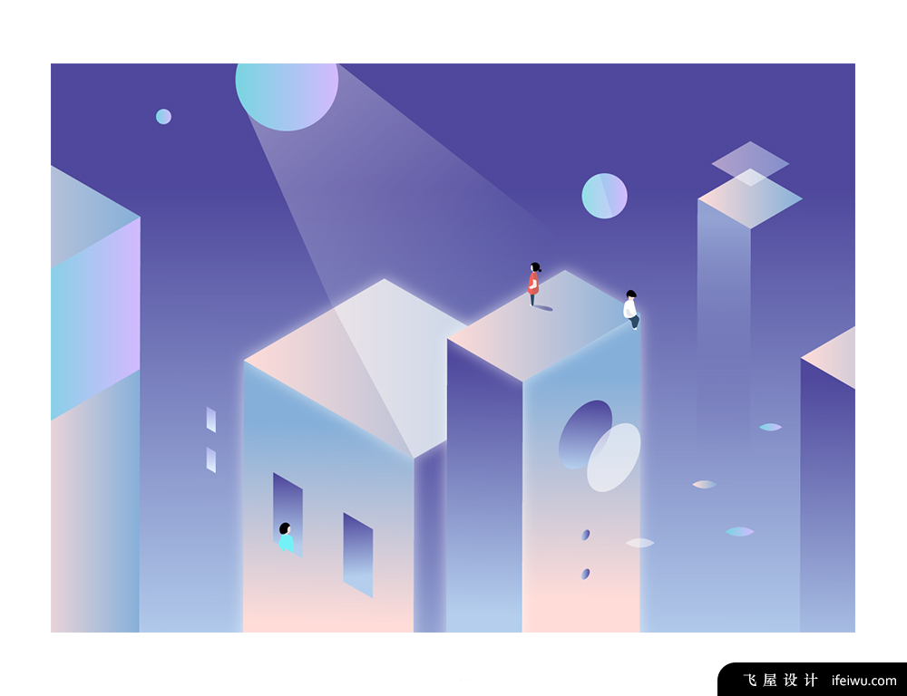 用AI绘制3D等距立体梦幻风格插画