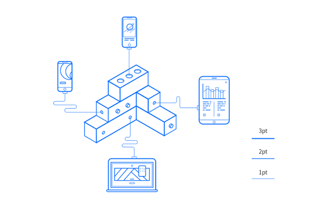 线体扁平风格宣传海报制作