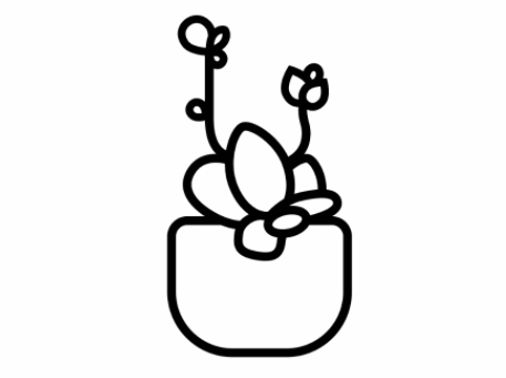 ai教程：多肉植物扁平风线体插画