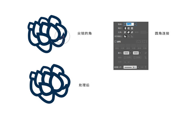 矢量线条插画教程：AI彩绘多肉