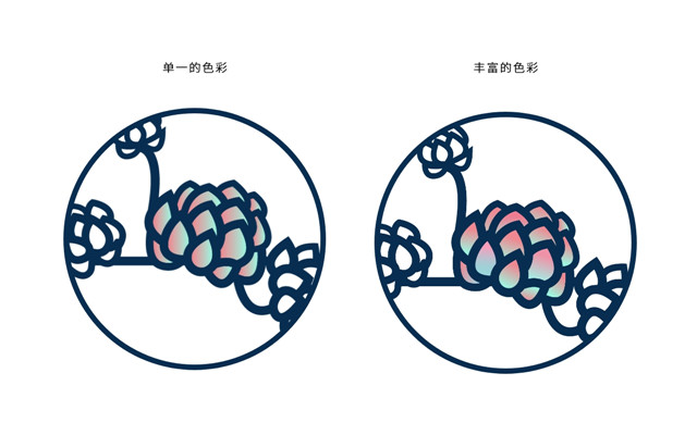 矢量线条插画教程：AI彩绘多肉