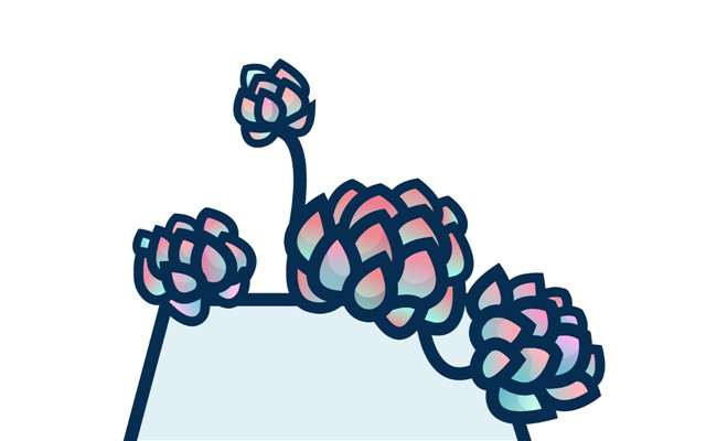 矢量线条插画教程：AI彩绘多肉