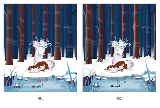 绘制超有意境的森林噪点插画教程