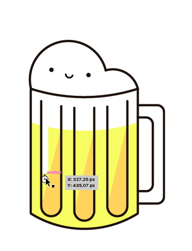 AI绘制卡通风格啤酒和热狗图标教程