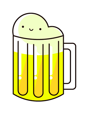 AI绘制卡通风格啤酒和热狗图标教程