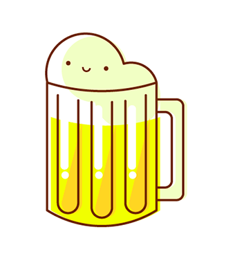 AI绘制卡通风格啤酒和热狗图标教程