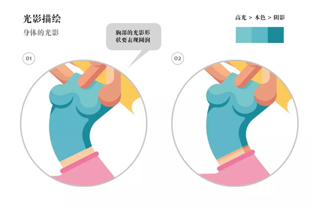 多层次光影扁平风sexy girl插画图文教程