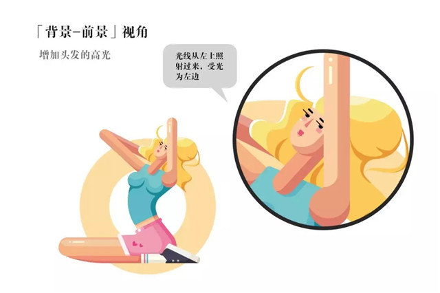 多层次光影扁平风sexy girl插画图文教程