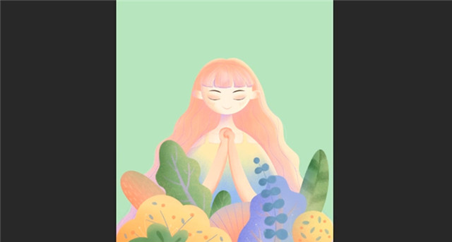 AI+PS绘制小清新风格许愿少女手机壁纸图文教程