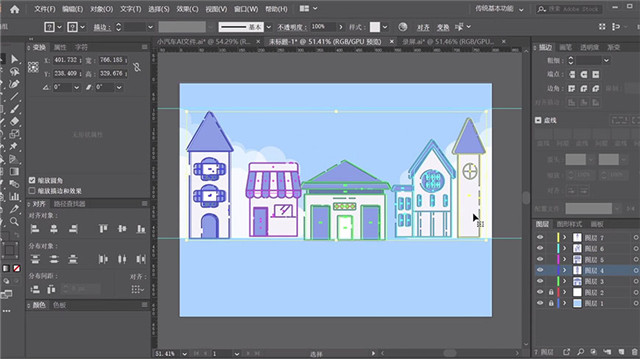 AI+AE制作简单有趣的小鸡开车动效教程